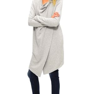Splendid Asymmetrical Double Wrap Cardigan
